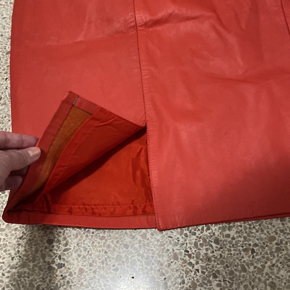 Vintage Leather Skirt - Picture 2 of 5